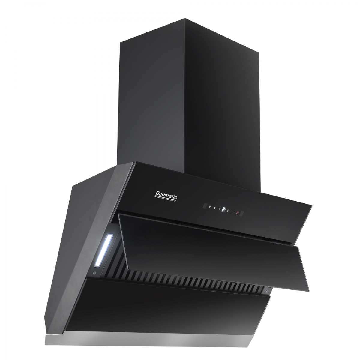 Baumatic BESC930BGL 90厘米傾斜式抽油煙機 - 1400m³/h排風量、智能手勢控制